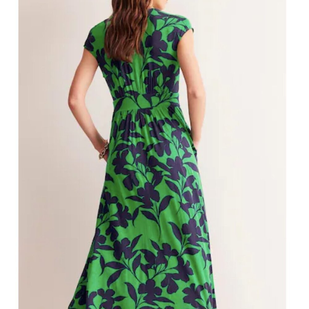 NWOT Boden Vanessa Jersey Wrap Maxi Dress Silhouette Bloom Floral - Picture 5 of 11